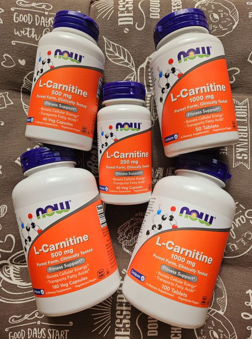 Now Foods L-Carnitine л карнитин л карнітин жиросжигатель 250 500 1000