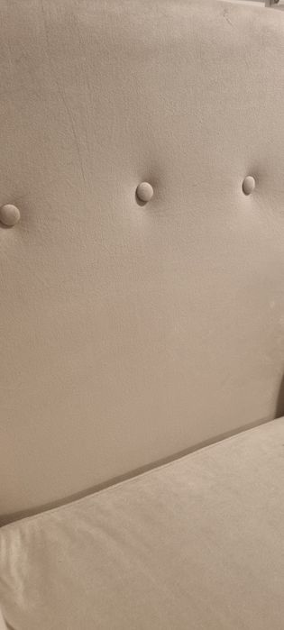 Fotel obity aksamitem kremowy 62x79x79 cm vidaXL