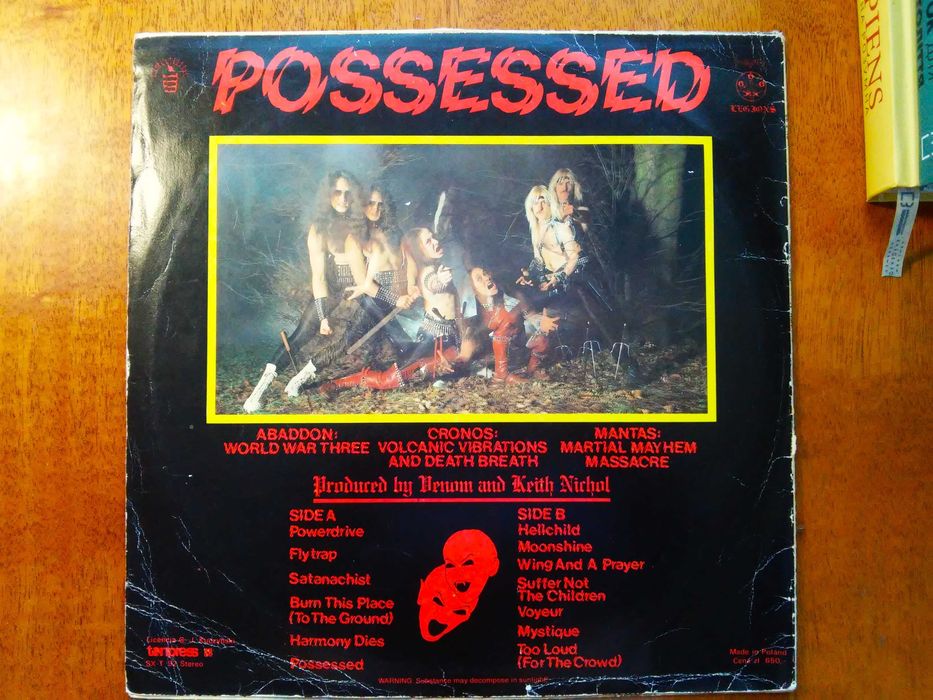Venom ‎– Possessed (Poland ) LP: 800 грн. - CD / DVD / пластинки