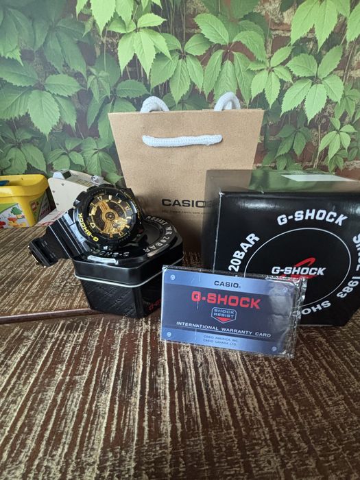 Zegarek g-shock casio czarno zloty