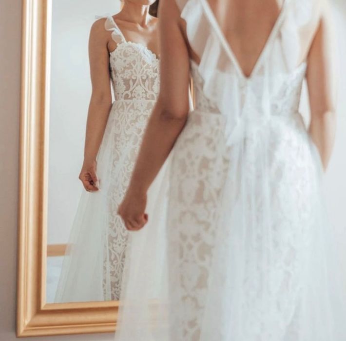 Suknia ślubna boho/ glamour