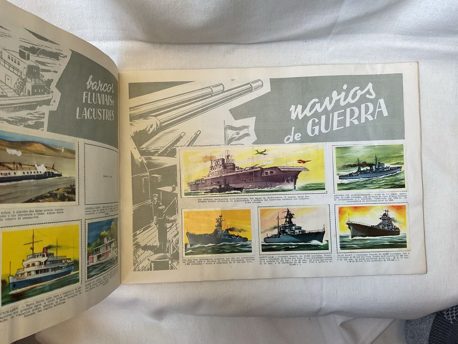 Caderneta antiga Navios e Navegadores, incompleta