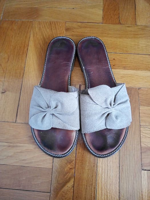 Buty klapki zamszowe skóra Tamaris rozmiar 38