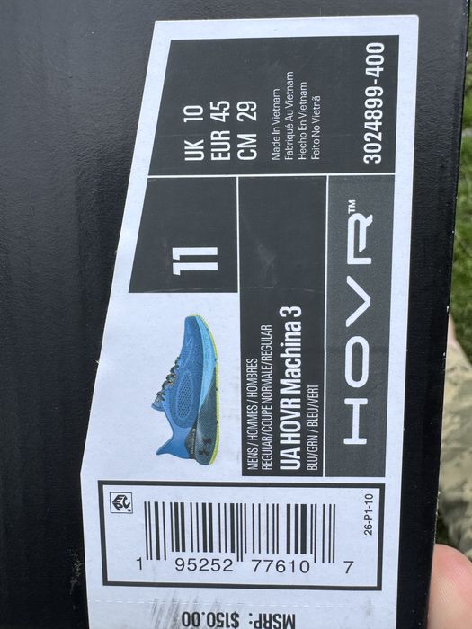 Кросівки Under Armour UA HOVR Machina 3 Нові Оригінал Розмір 45 (29 см)