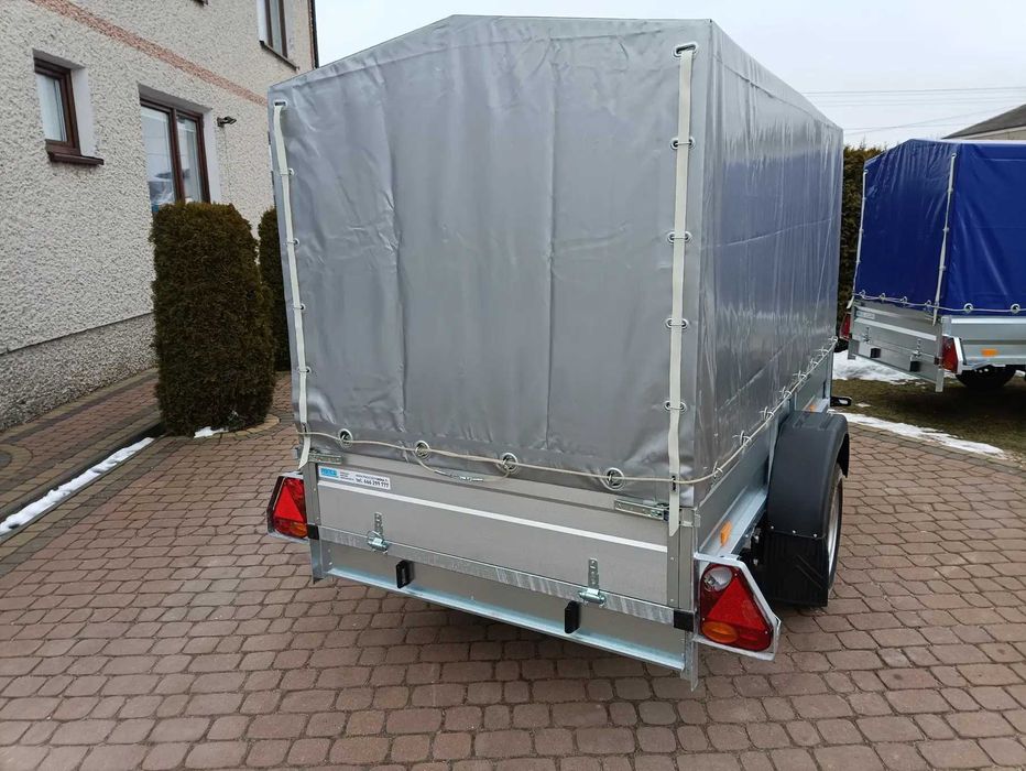 Przyczepa towarowa, NOWA od producenta, 1oś - resory