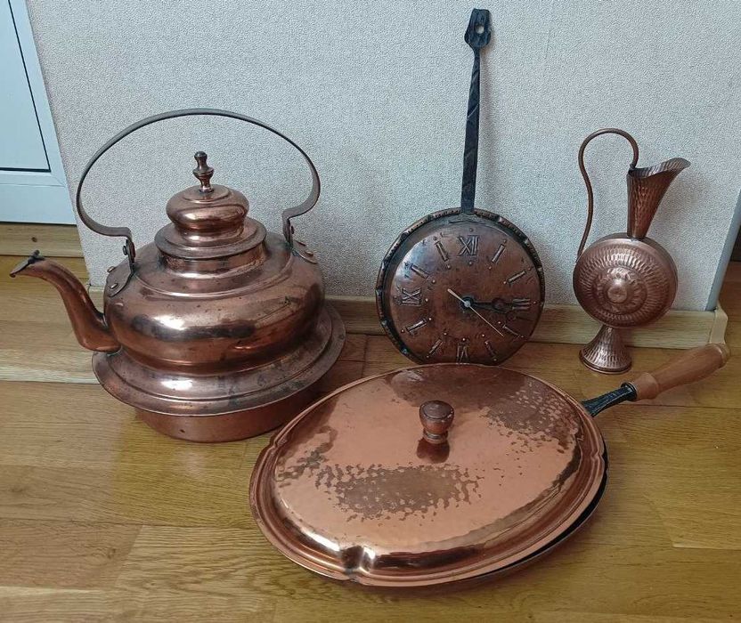 Посуд мідний вінтажний