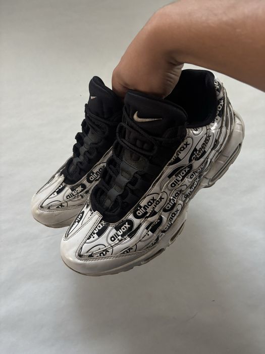 Кроссовки Nike Air Max 95 Premium White  All Over Logo drip drill 44 streetwear oldmoney