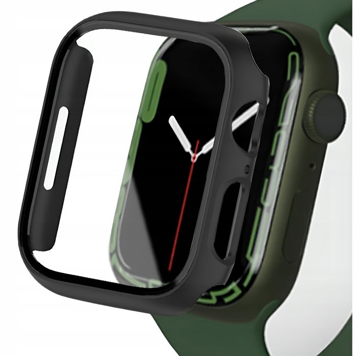 Etui + Szkło Do Apple Watch 7/8/9 41 Mm 2W1 Obudowa Nakładka Case