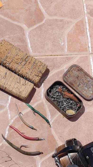Artigos de pesca vintage