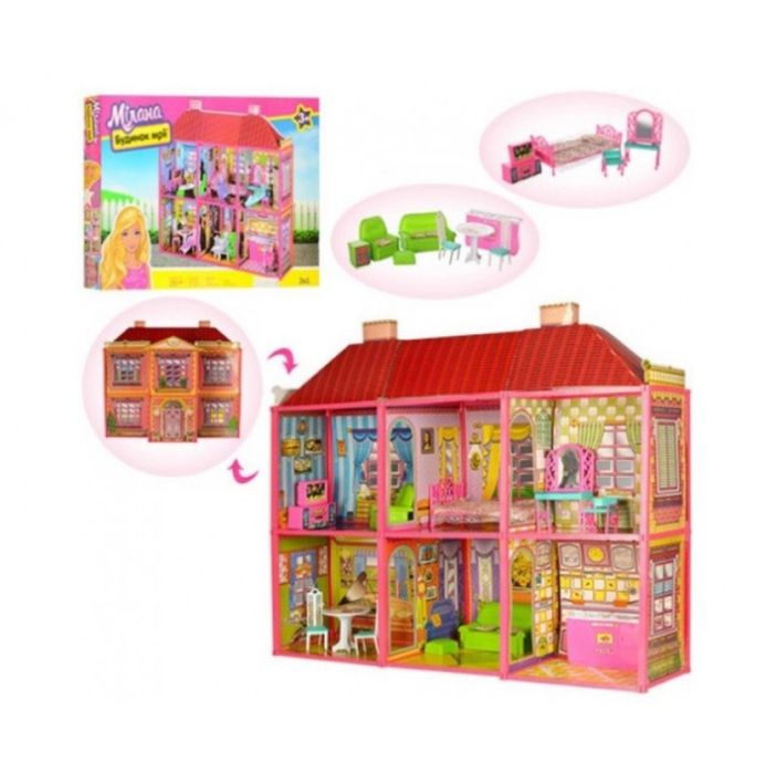 Домик для кукол Барби будинок Мрії 2 этажа Милана