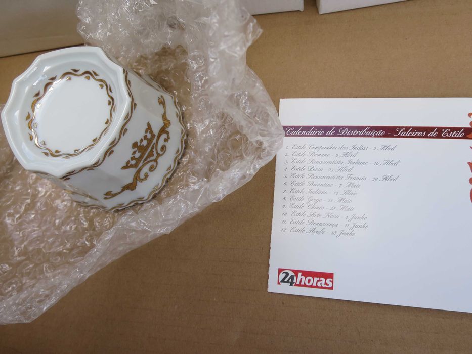 Saleiros de estilo porcelanas Conventual loiça jornal 24 Horas
