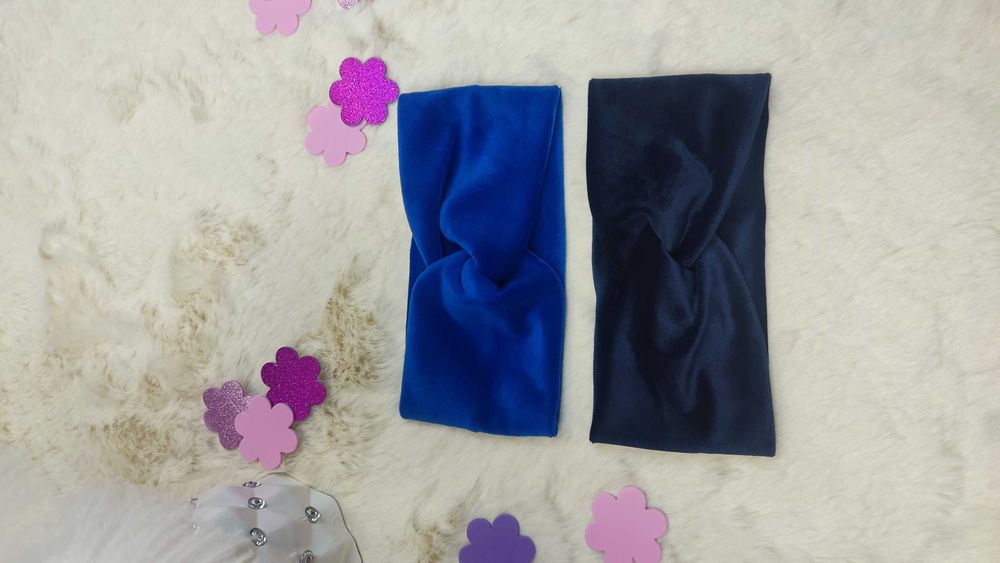 Opaska welurowa zestaw 2 sztuki 2 pak