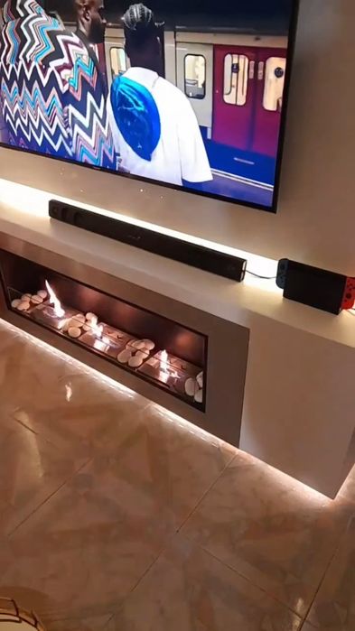 Lareira bioetanol para encastrar de parede