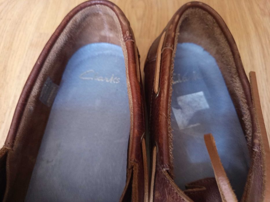 Мужские новые Кожаные туфли - топсайдеры Clarks 45 p.