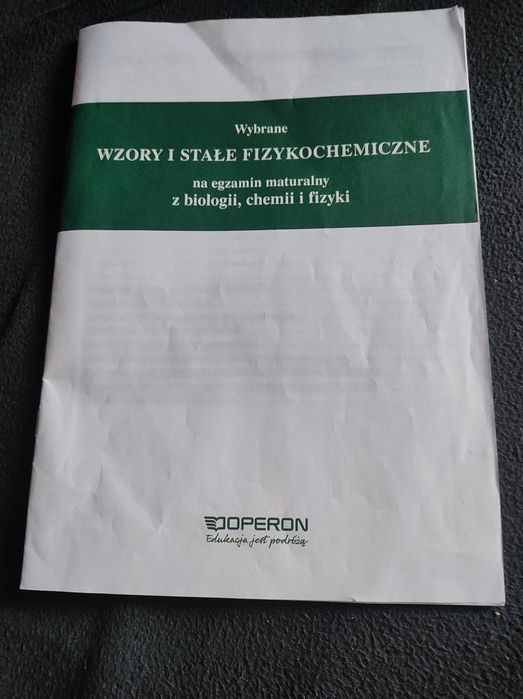 Wzory i stale fizykochemiczne