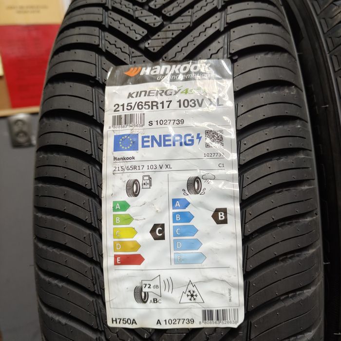215/65/17 XL Sprzedam parę opon całorocznych Hankook