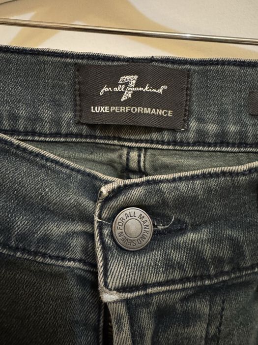 Преміальні чоловічі темно-сірі skinny джинси 7 For All Mankind