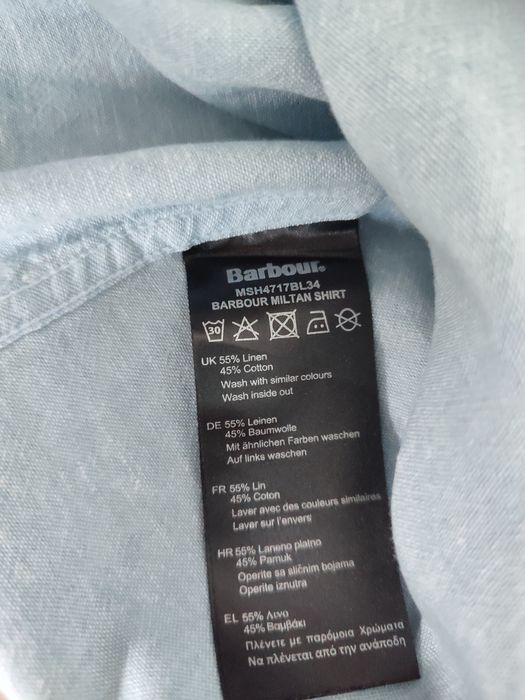 Чоловіча сорочка Barbour  розмір М, льонна сорочка чоловіча