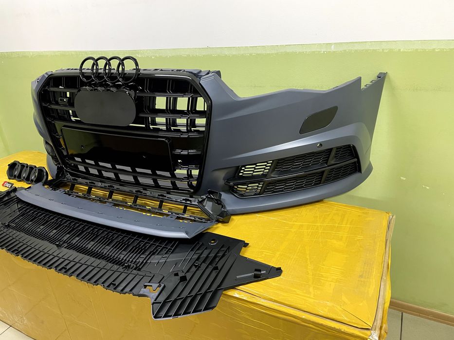 Передній бампер S-Line на Audi A6 C7 2015, 2016, 2017, 2018 року Рест