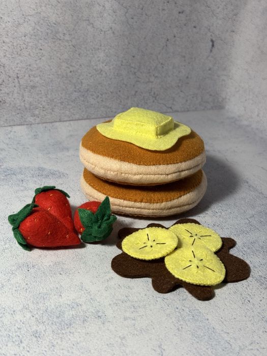 Набір сніданок для гри в ресторан Фрути з фетру , овочі з фетру