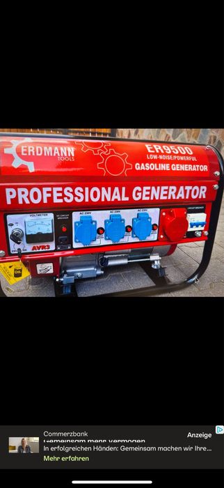 Agregat Prądotwórczy nowy Erdmann ER9500