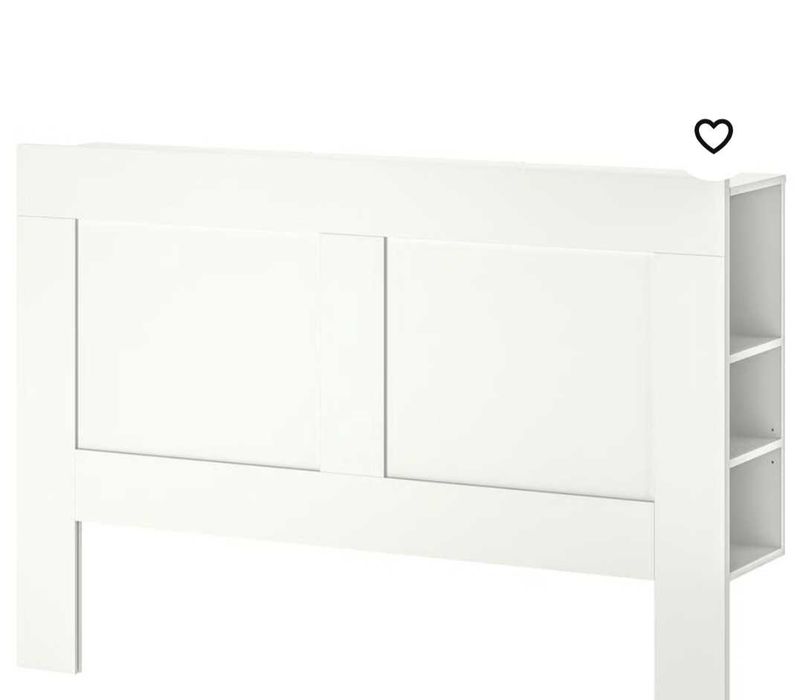 BRIMNES Cabeceira c/arrumação, branco, 140 cm