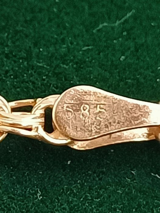 Łańcuszek ze złota, splot Garibaldi. Złoto pr 585
