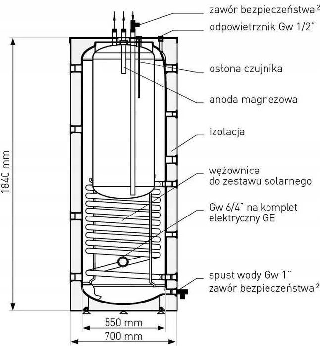 GALMET Zbiornik kombinowany KUMULO 380/120l