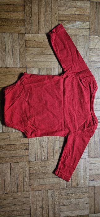 Body czerwone my first christmas 60 na święta niemowlak + skarpetki x2