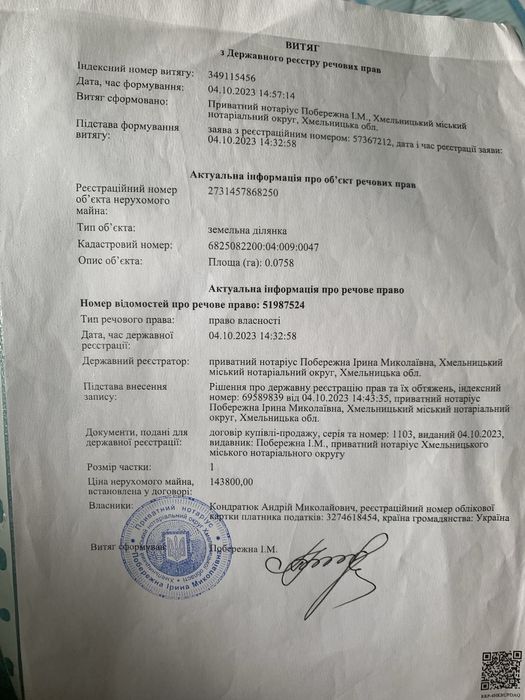 Продам земельну ділянку