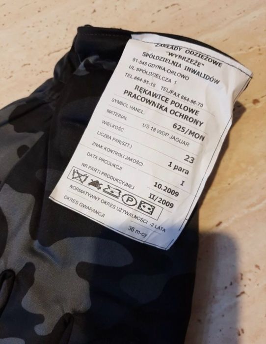 Rękawice moro zimowe