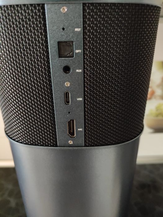Потужна Bluetooth колонка вежа Abramtek E500 200W Hi-Fi акустика з еквалайзером, HDMI ARC, AUX, USB та об'ємним звуком 360