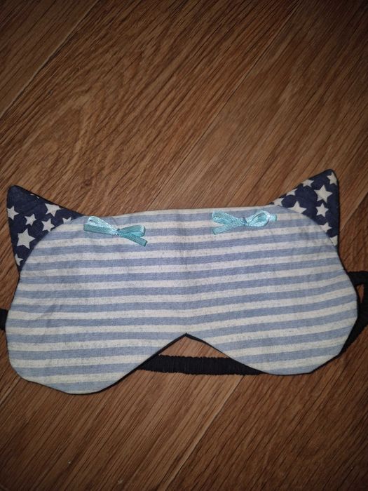 Маска для сна кошечка в полоску