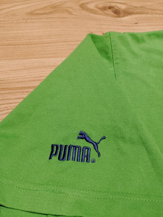 Zielona Koszulka Polo Puma Vintage 80's