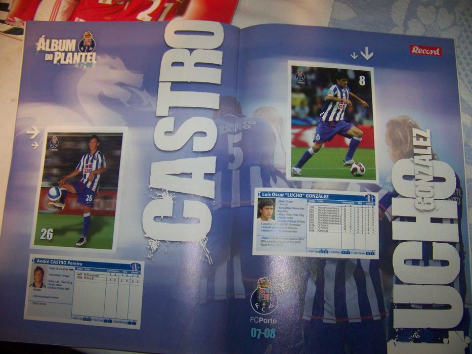 5 cadernetas de cromos de futebol