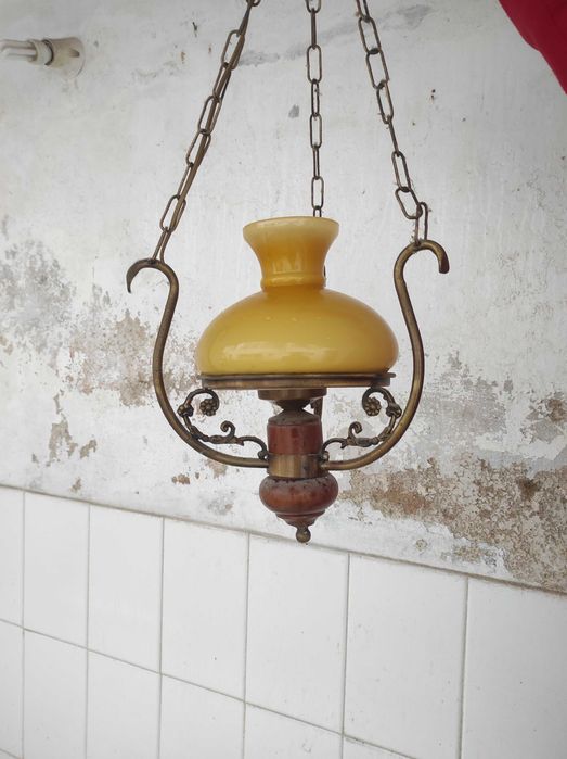 Candeeiro Vintage | Vidro Opalino | Anos 60