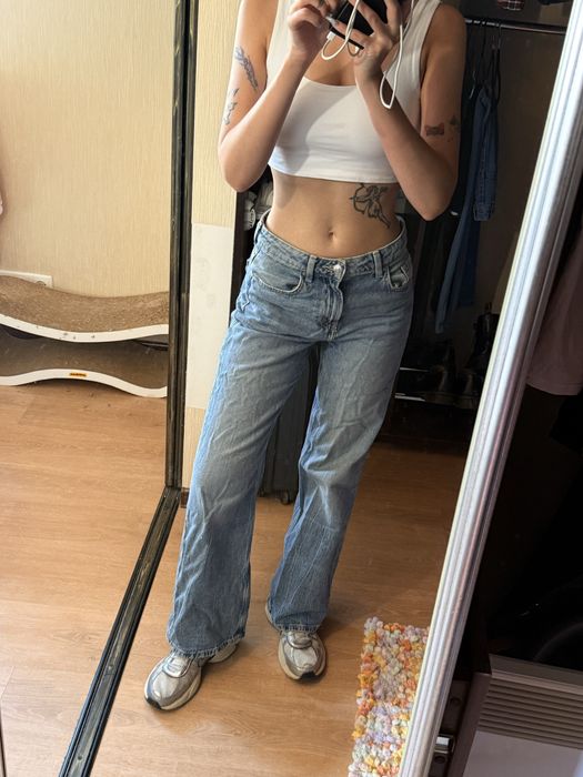 Прямі джинси h&m