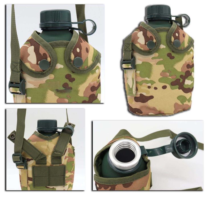 Фляга армійська в чохлі військова тактична для води (Мультикам) 1л