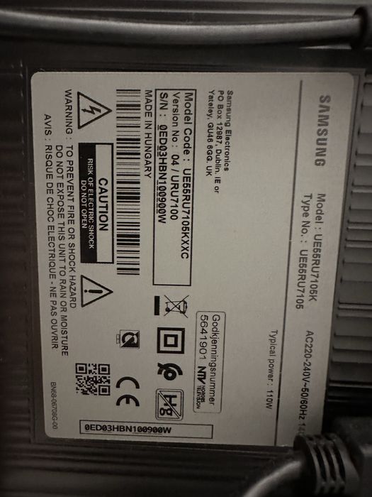 Samsung 55 RU7105 Smart 4K UHD