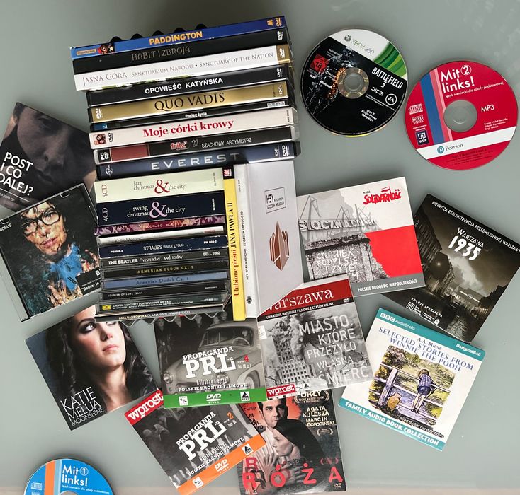 Muzyka i filmy na płytach CD