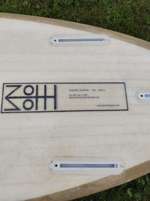 Noe 5'11 Surfboard Epoxy and Balsa skin