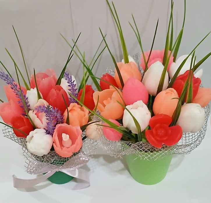 Мильні квіти в букетах