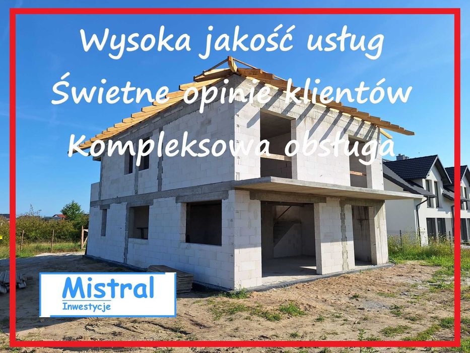 Budowa domów, domu, budynku, stan surowy, usługi budowlane