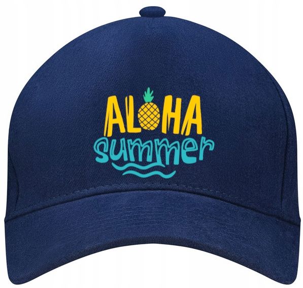 czapka z daszkiem z kolorowym nadrukiem alloha summer one size