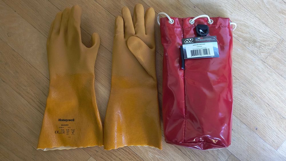 Torba do speleologii Aventure Verticale + Rękawice Honeywell 26–27