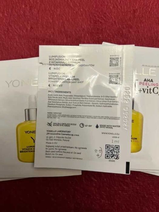 Yonelle Lumifusion, rozjaśniający Aha Peel z witaminą C Premium 10ml