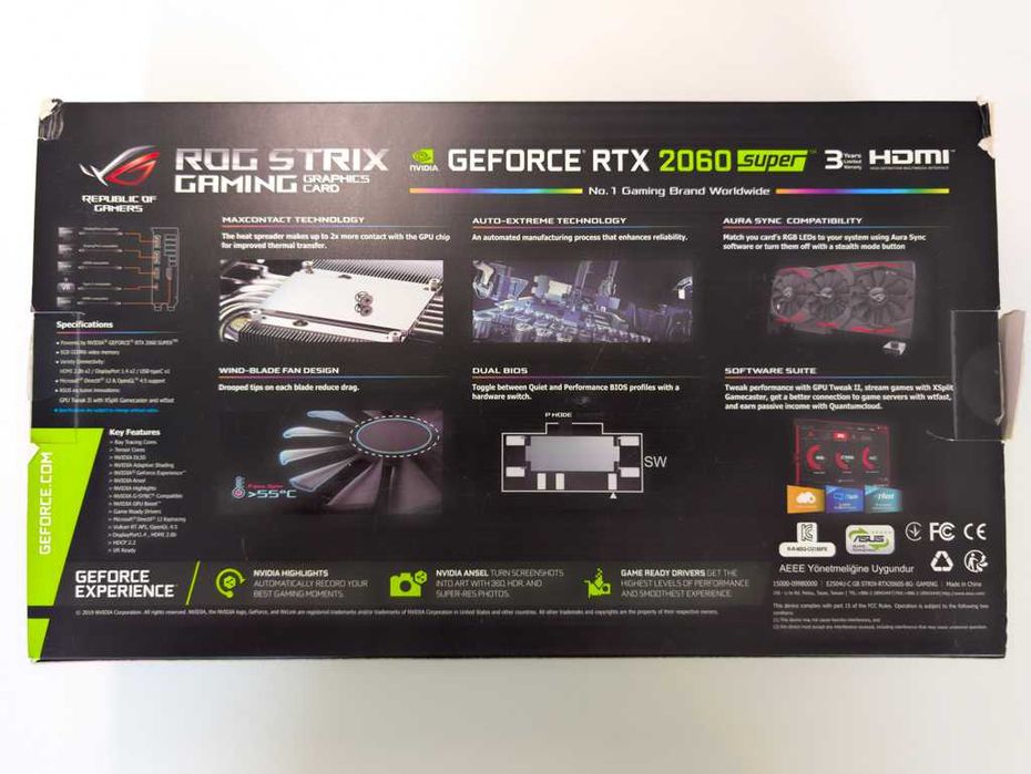Asus ROG strix RTX 2060 Super 8 GB