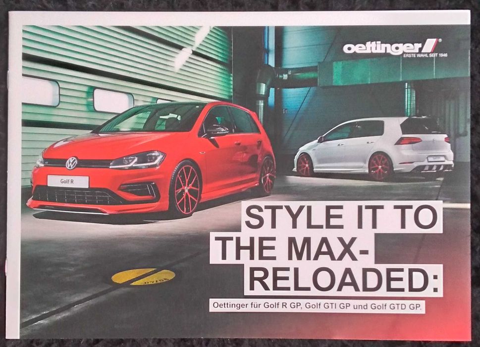 Prospekt Volkswagen Golf Oettinger rok 2018