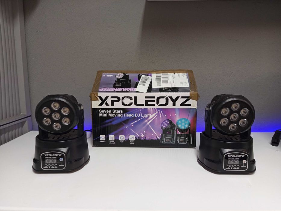 2 Robôs Mini LED 7x12W RGBW