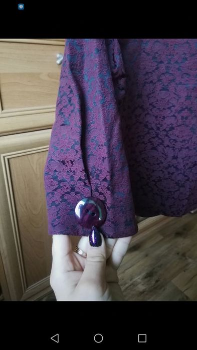 Żakiet-czarny/bordo-L